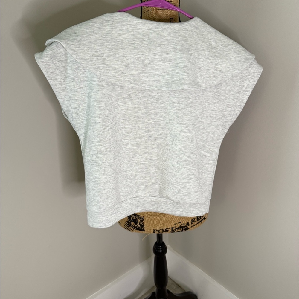 Yogalicious Zip-Up White Muscle Tee - Picture 3 of 6